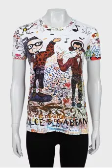 Printed oversized T-shirt