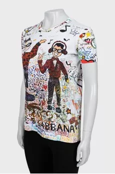 Printed oversized T-shirt