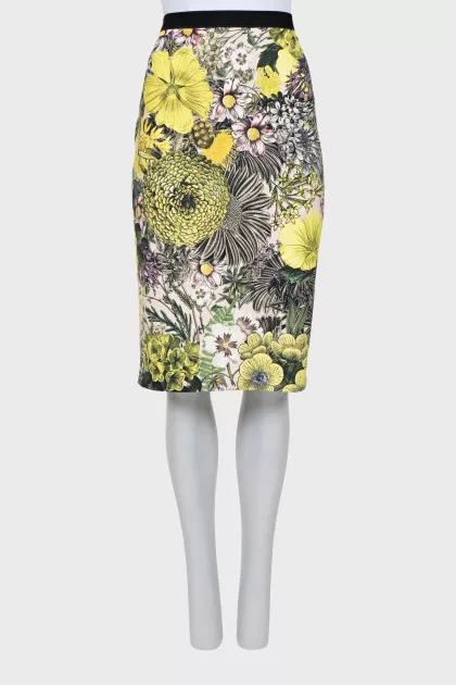 Fitted skirt with zipper