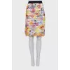 Floral print fitted skirt