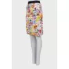 Floral print fitted skirt