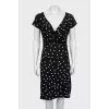 Black suit with polka dot skirt