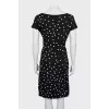 Black suit with polka dot skirt