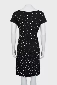 Black suit with polka dot skirt