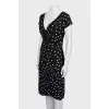Black suit with polka dot skirt