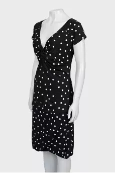 Black suit with polka dot skirt