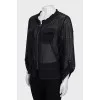 Black blouse with perforations