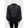 Black blouse with perforations