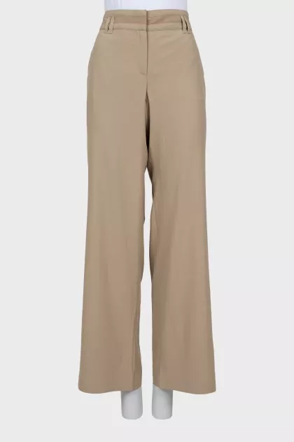 Beige palazzo pants