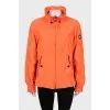 Orange fitted windbreaker