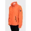 Orange fitted windbreaker