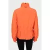 Orange fitted windbreaker