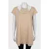 Combined silk tunic