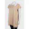 Combined silk tunic