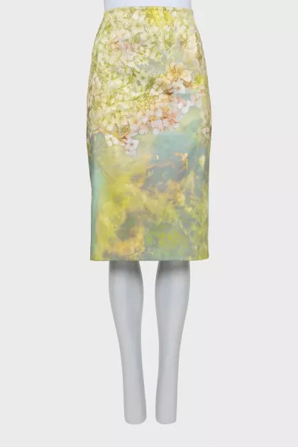 Shift skirt in floral print