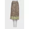 Silk skirt in animal print