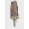 Silk skirt in animal print