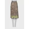 Silk skirt in animal print