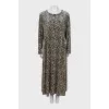 Shift dress with pattern