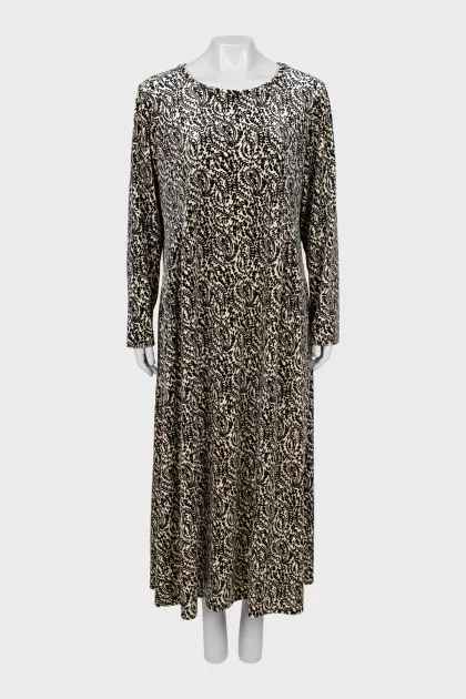 Shift dress with pattern