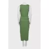 Midi dress with chest print