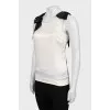 Silk T-shirt decorated with bows