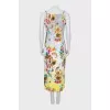 Maxi sundress in abstract print