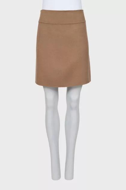 Brown A-line skirt