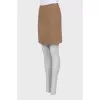 Brown A-line skirt