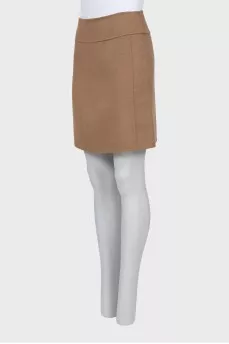 Brown A-line skirt