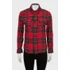 Mixed color plaid shirt