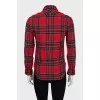 Mixed color plaid shirt