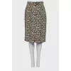 Floral fitted skirt