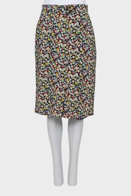 Floral fitted skirt