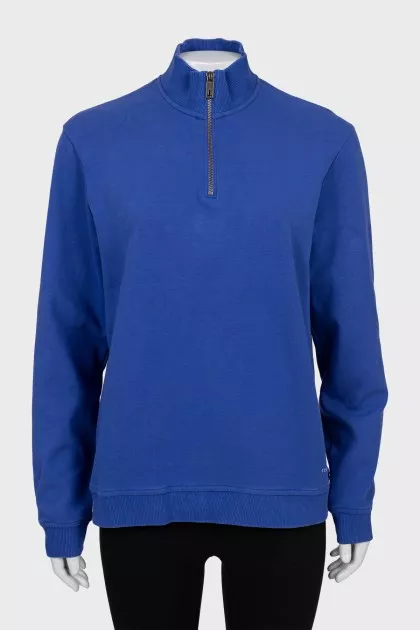 Blue sweatshirt with zipper