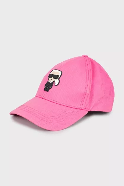 Pink cap with signature patch