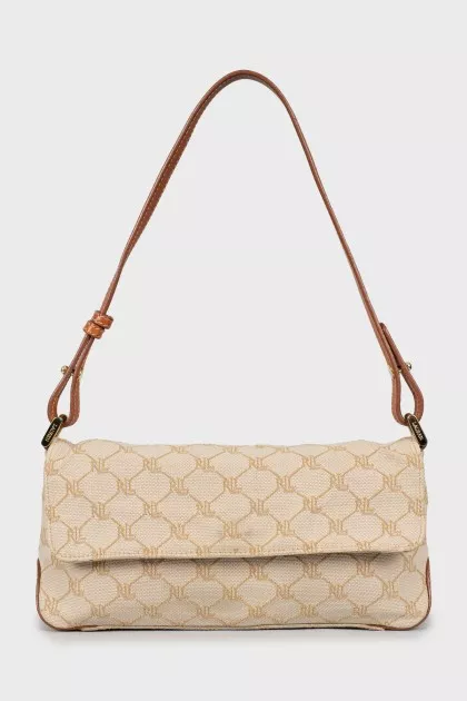 Shoulder bag in signature print