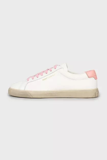 White sneakers with brand logo