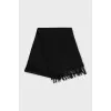 Black wool and cashmere scarf