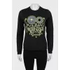 Sweatshirt with embroidery and lurex