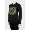 Sweatshirt with embroidery and lurex