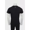 Men's T-shirt decorated with rhinestones