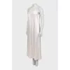Beige A-line maxi dress