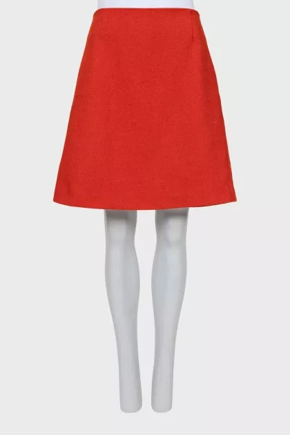Orange wool skirt