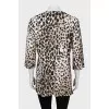 Blouse in animal print with decor