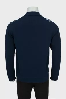 Men's cardigan with zipper and tag