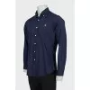 Men's blue shirt with embroidered logo