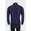Men's blue shirt with embroidered logo