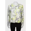 Floral button-down blouse