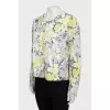 Floral button-down blouse
